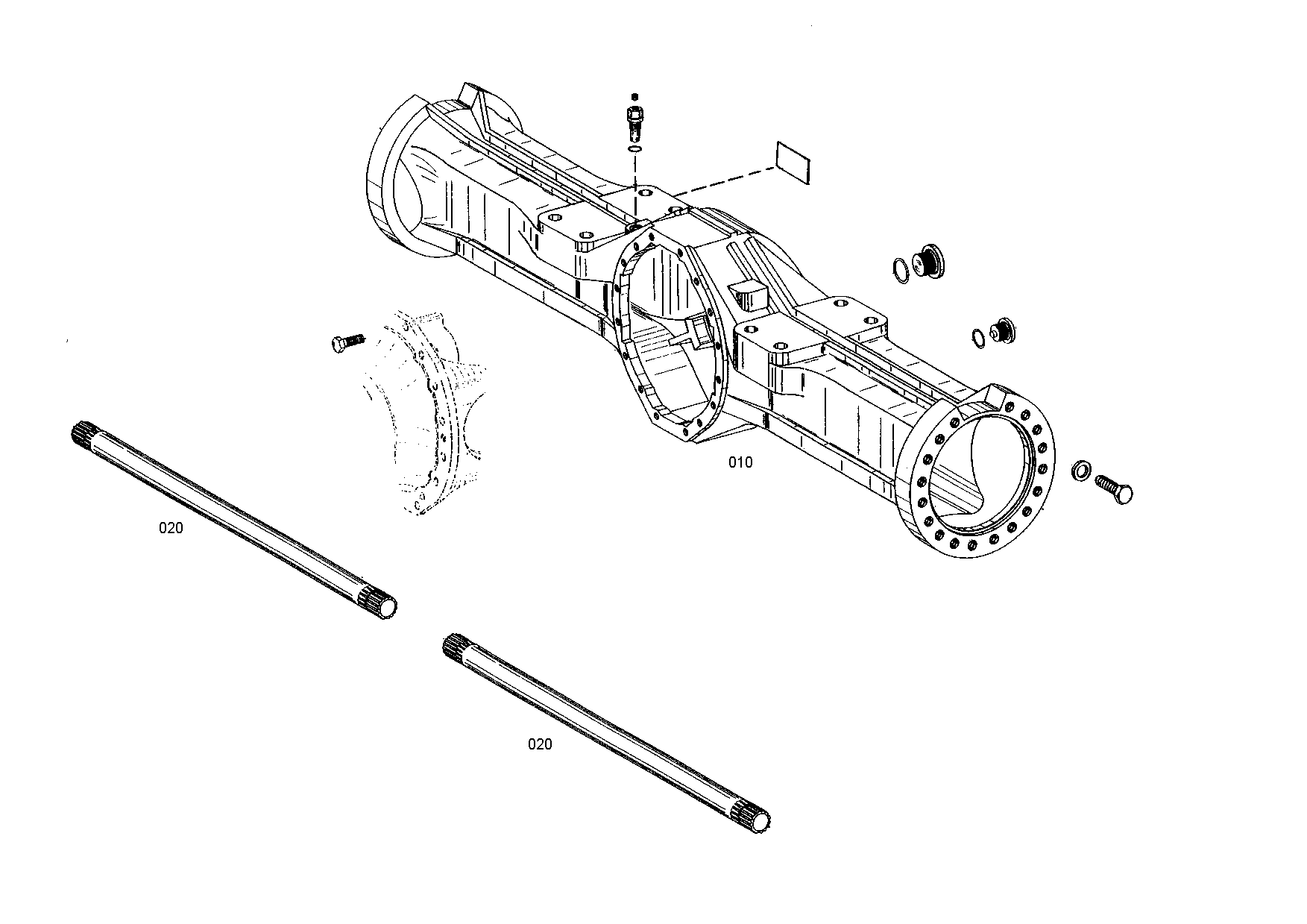 drawing for LIEBHERR GMBH 7623431 - STUB SHAFT (figure 1)