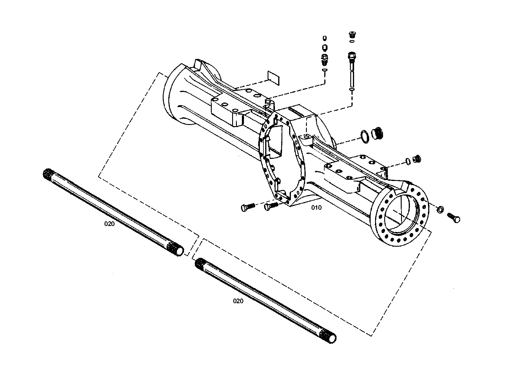 drawing for Hyundai Construction Equipment 4474-309-203 - CASING-AXLE (figure 2)