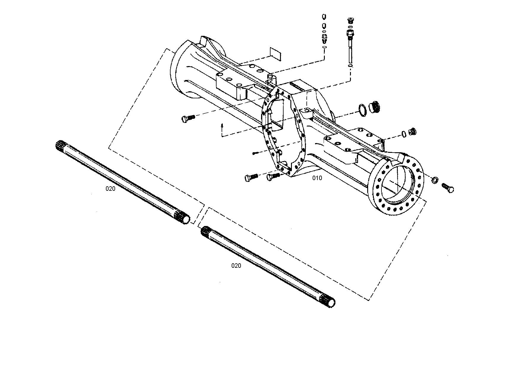 drawing for Hyundai Construction Equipment 4474-309-203 - CASING-AXLE (figure 3)