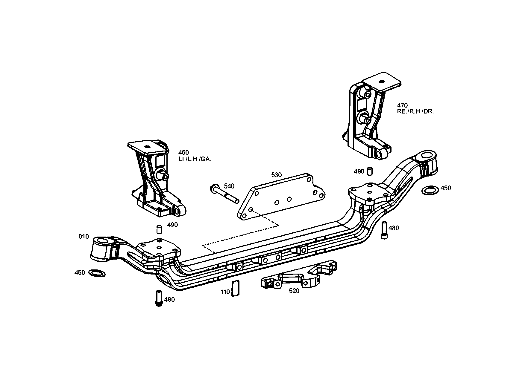 drawing for EVOBUS A0003310163 - BRACKET (figure 4)