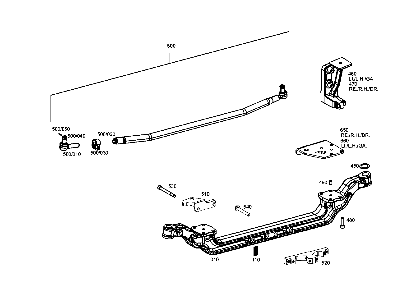 drawing for EVOBUS A6293300503 - TIE ROD (figure 2)
