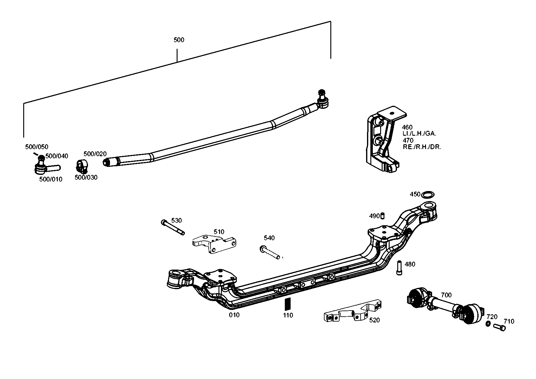 drawing for EVOBUS A0003900007 - TIE ROD (figure 2)