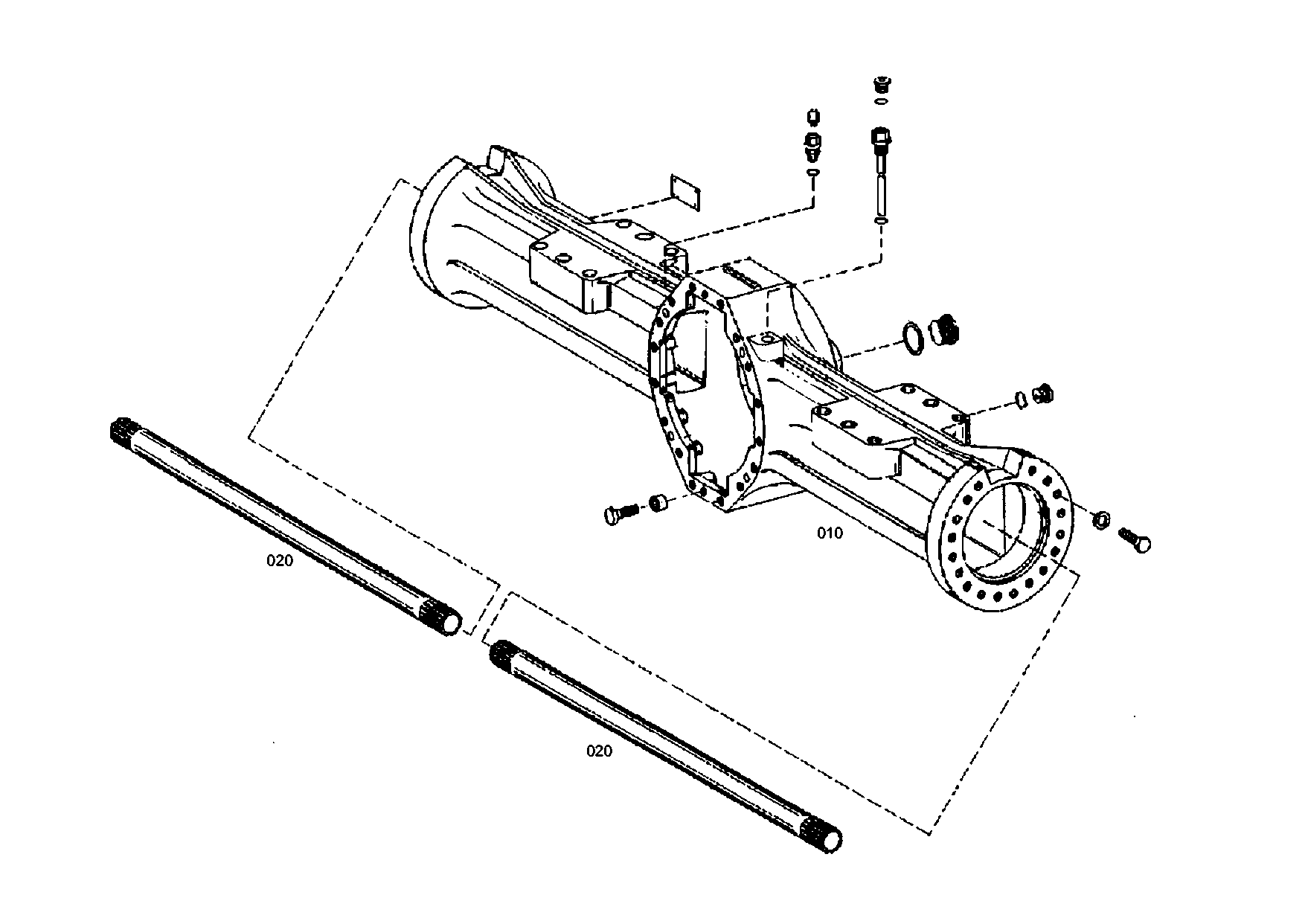 drawing for JOHN DEERE T244766 - AXLE BRACKET (figure 1)