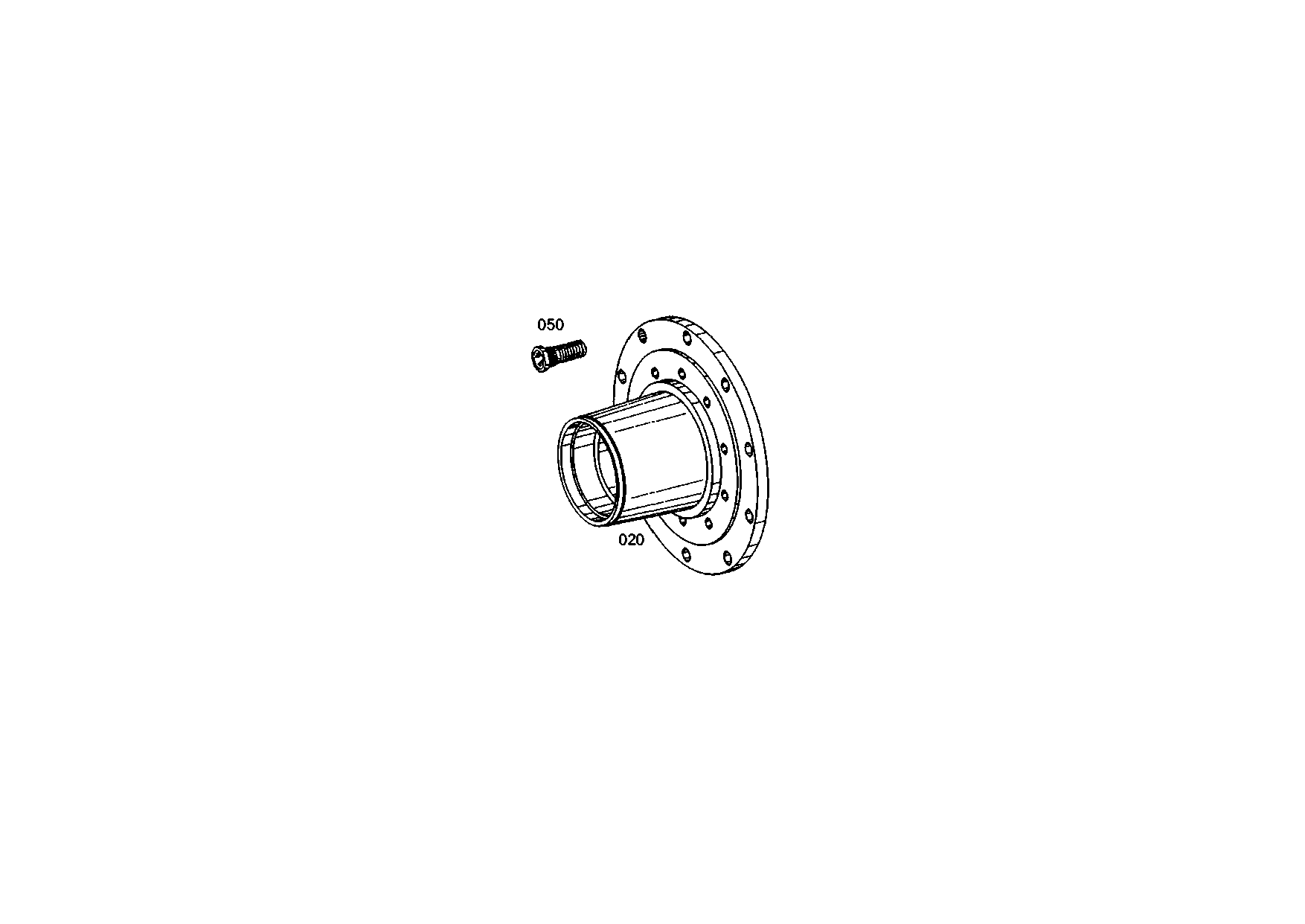 drawing for EVOBUS A0002820174 - WHEEL STUD (figure 1)