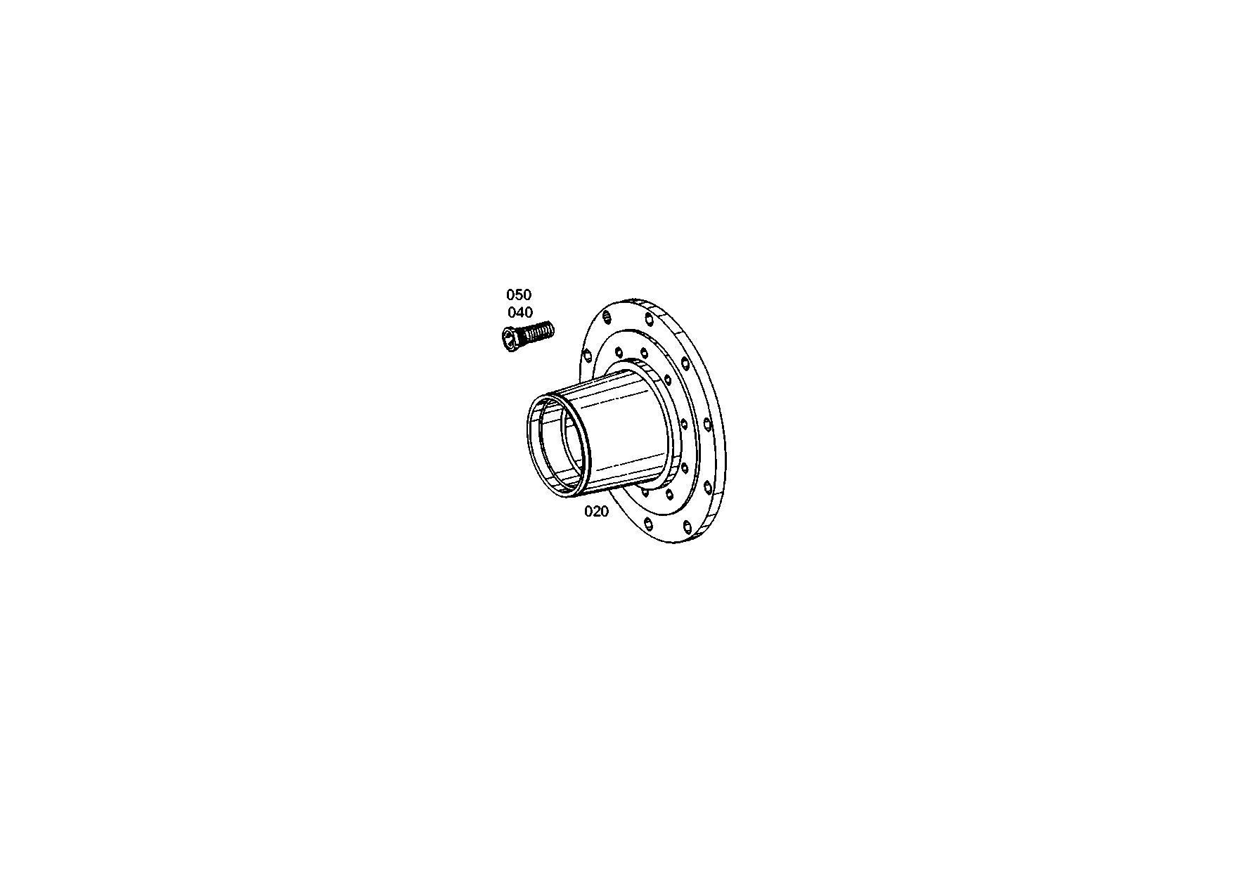 drawing for TEREX EQUIPMENT LIMITED 0204156 - WHEEL STUD (figure 2)