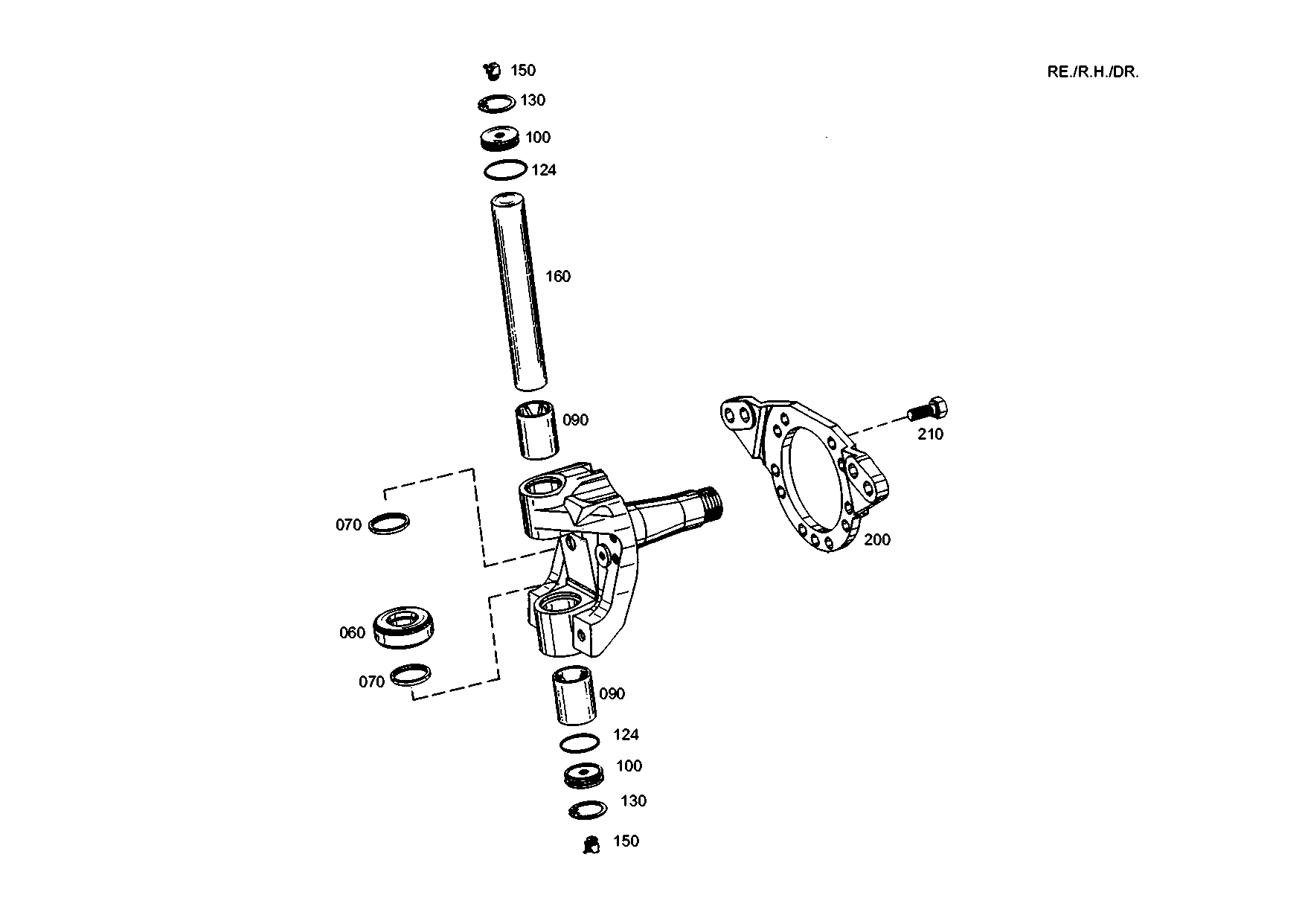drawing for MAN N1.01101-5627 - STEERING KNUCKLE (figure 1)