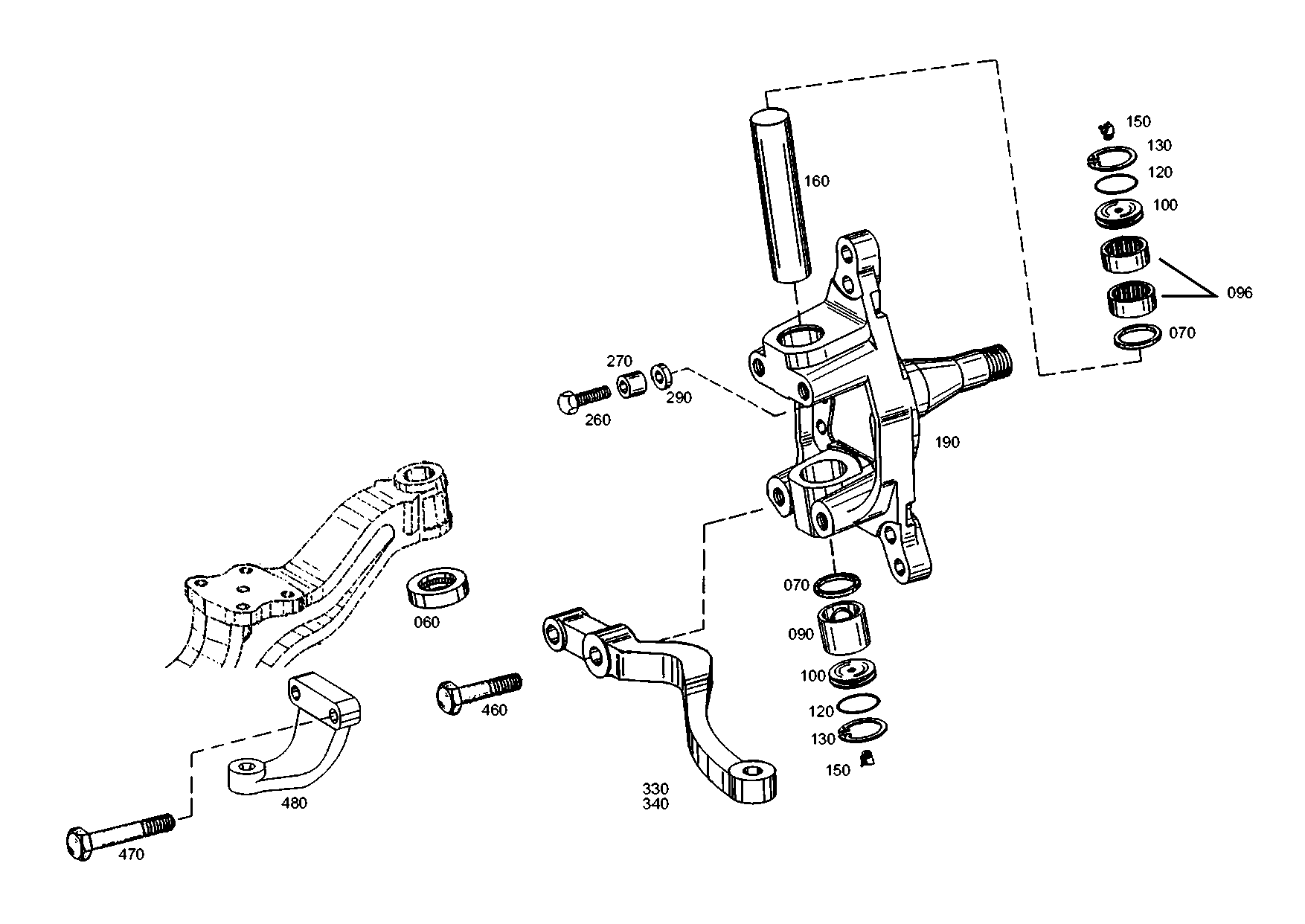 drawing for MAN N1.01101-5543 - TRACK LEVER (figure 2)