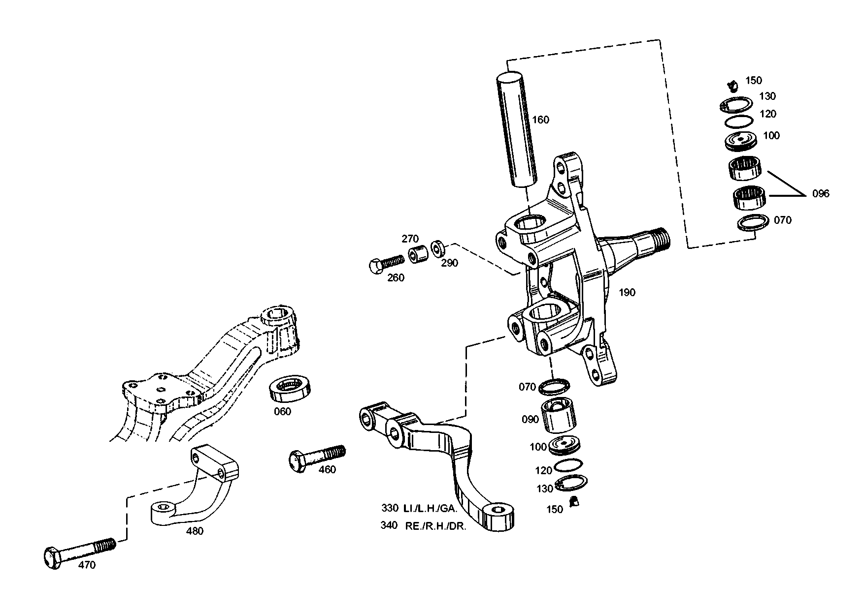 drawing for MAN N1.01101-5543 - TRACK LEVER (figure 4)