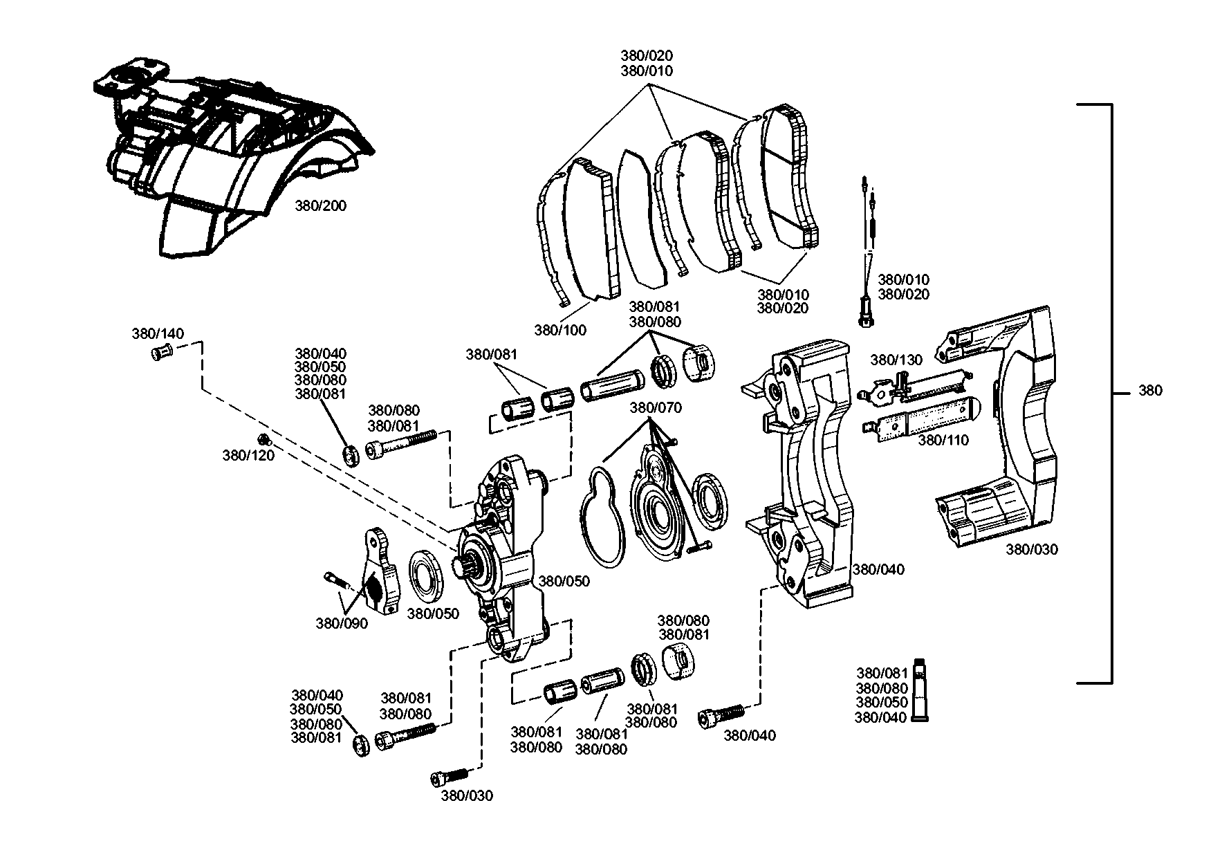 drawing for EVOBUS 82854050000 - DISC BRAKE (figure 2)