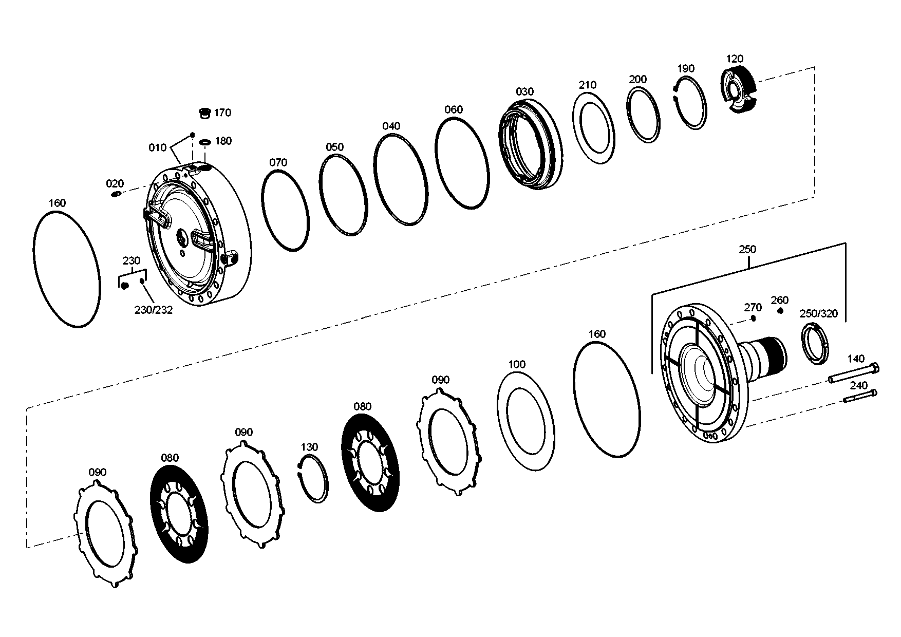drawing for LIUGONG 07B0295 - RETAINING RING (figure 1)