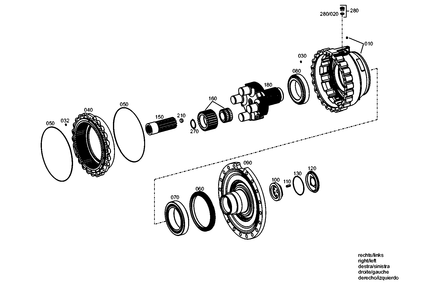 drawing for TEREX EQUIPMENT LIMITED 5904662209 - BRAKE HOUSING (figure 1)