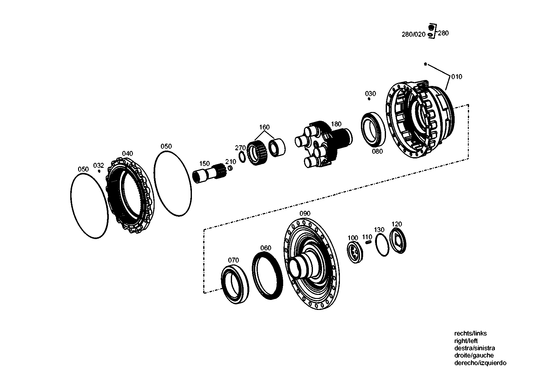 drawing for Hyundai Construction Equipment ZGAQ-02710 - HOUSING-BRAKE (figure 3)