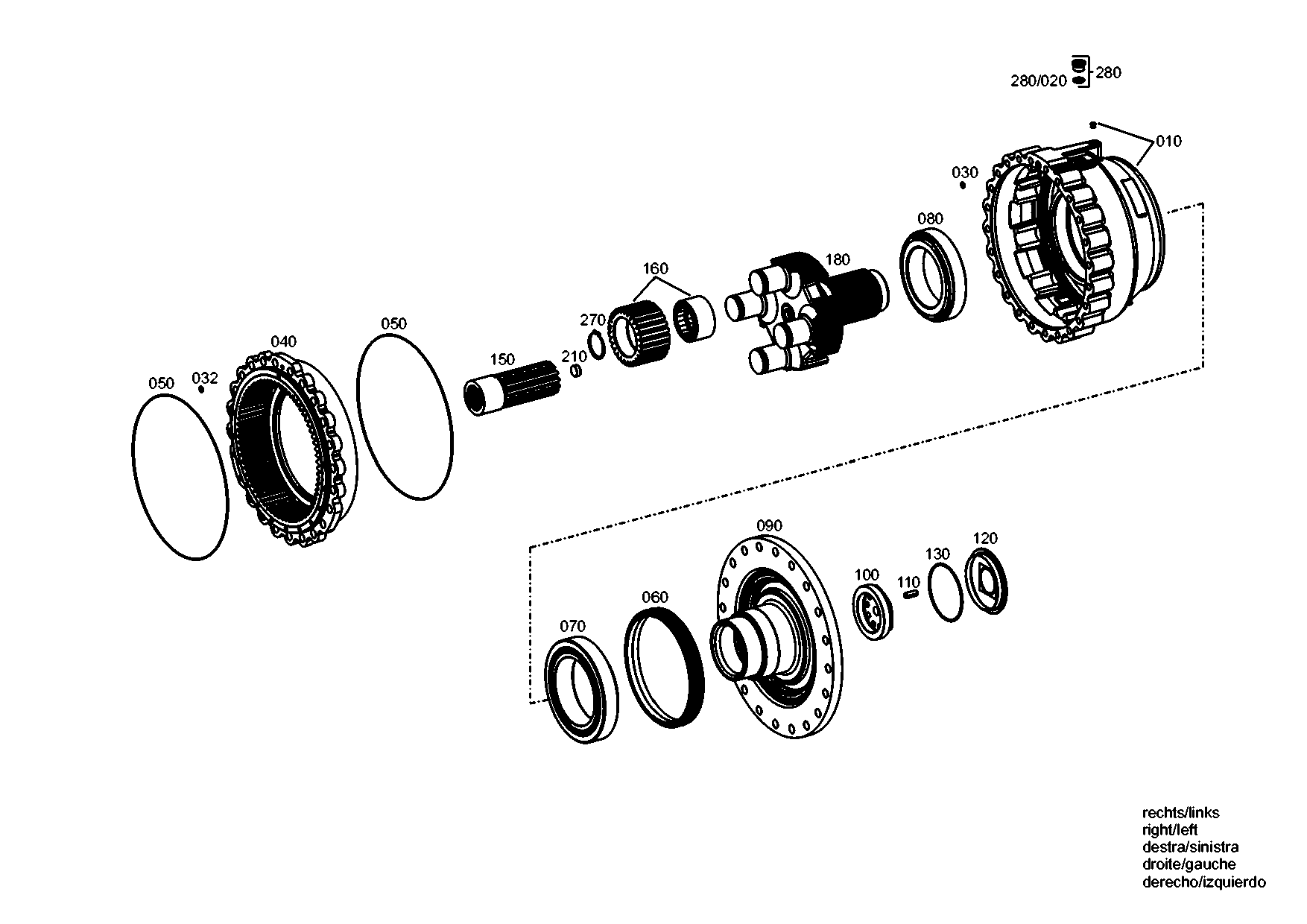 drawing for TEREX EQUIPMENT LIMITED 5904662213 - OUTPUT SHAFT (figure 3)