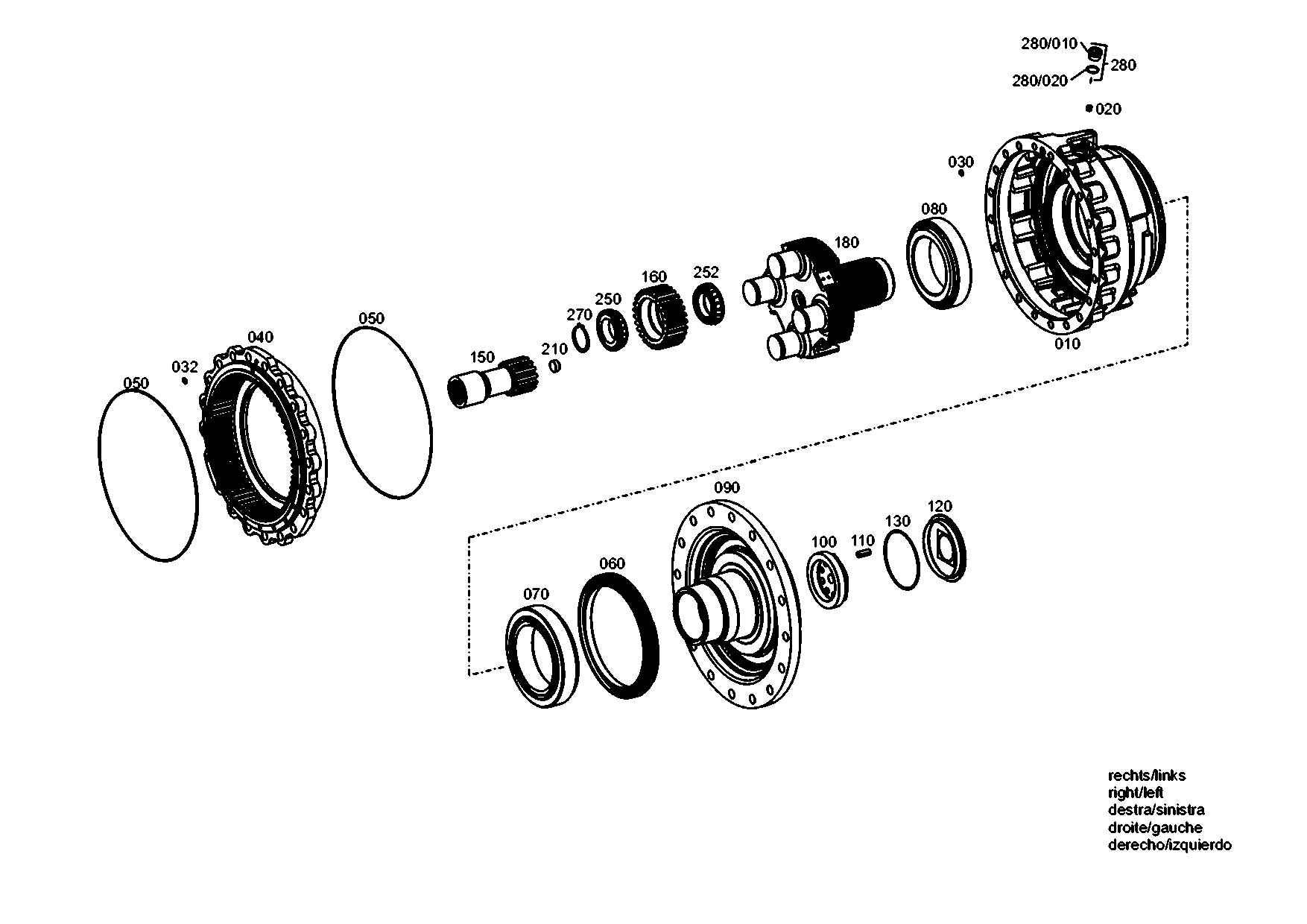 drawing for DOOSAN MX053490 - RETAINING RING (figure 1)