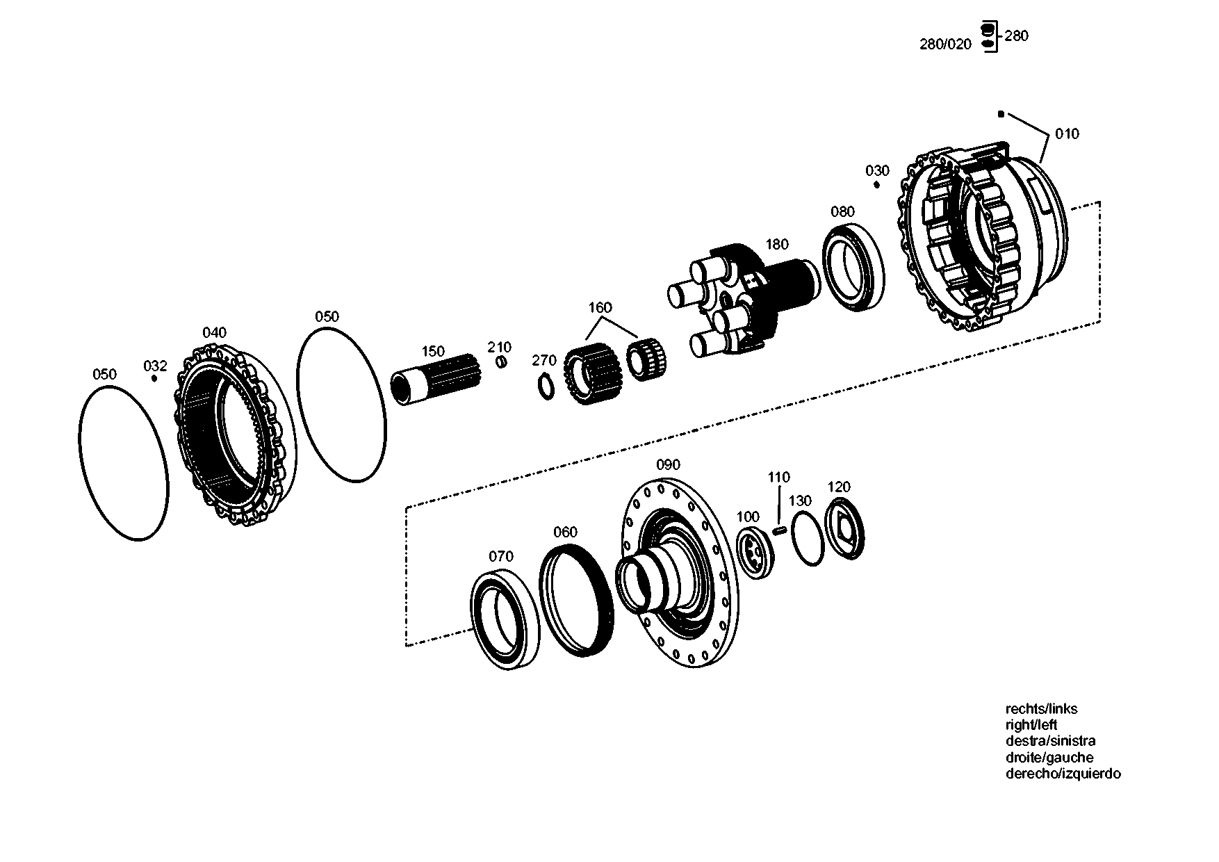 drawing for TEREX EQUIPMENT LIMITED 5904662213 - OUTPUT SHAFT (figure 4)