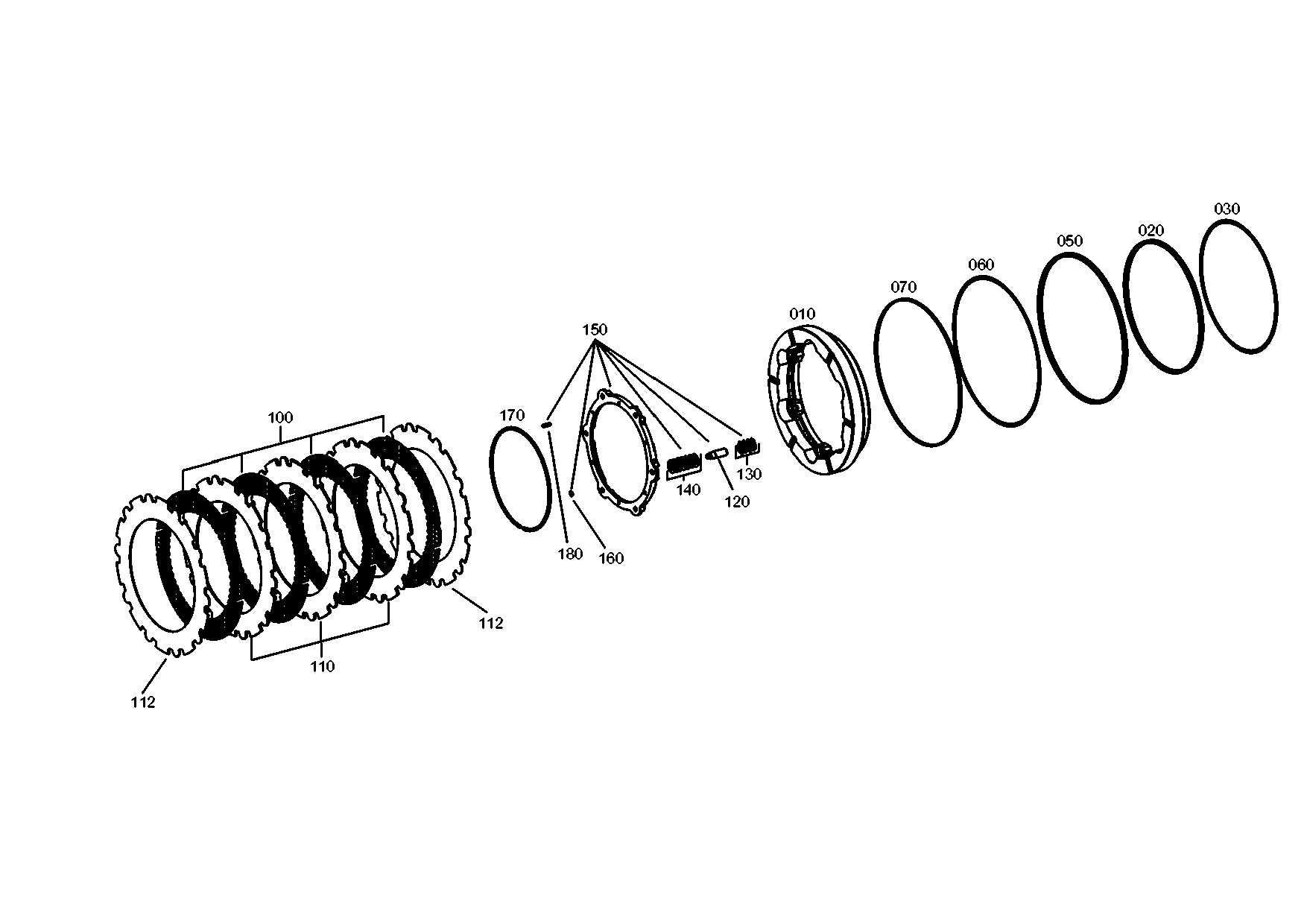 drawing for JOHN DEERE F437161 - GRIPPING RING (figure 1)