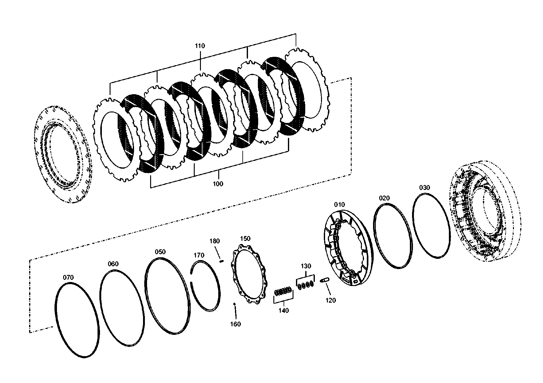 drawing for DOOSAN 512603 - INNER CLUTCH DISC (figure 1)