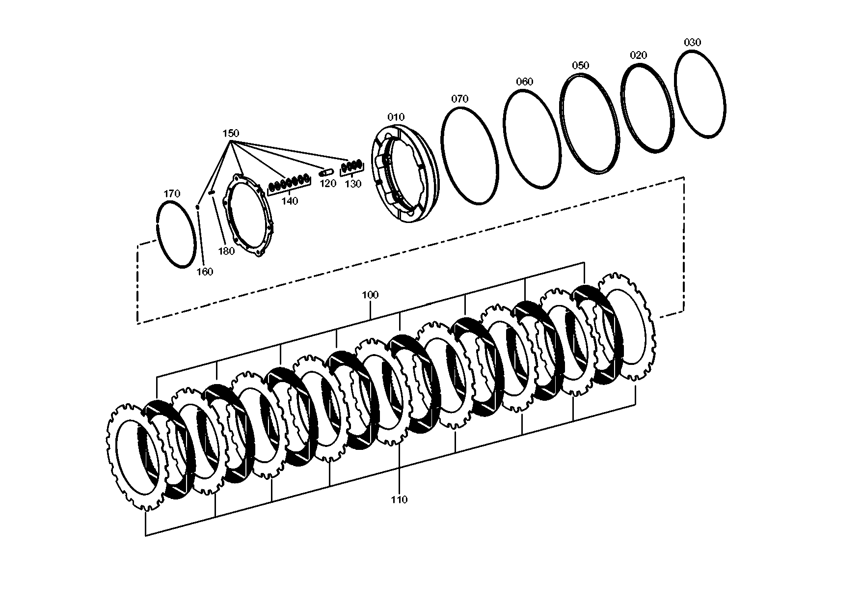 drawing for JOHN DEERE T386852 - OUTER CLUTCH DISC (figure 1)