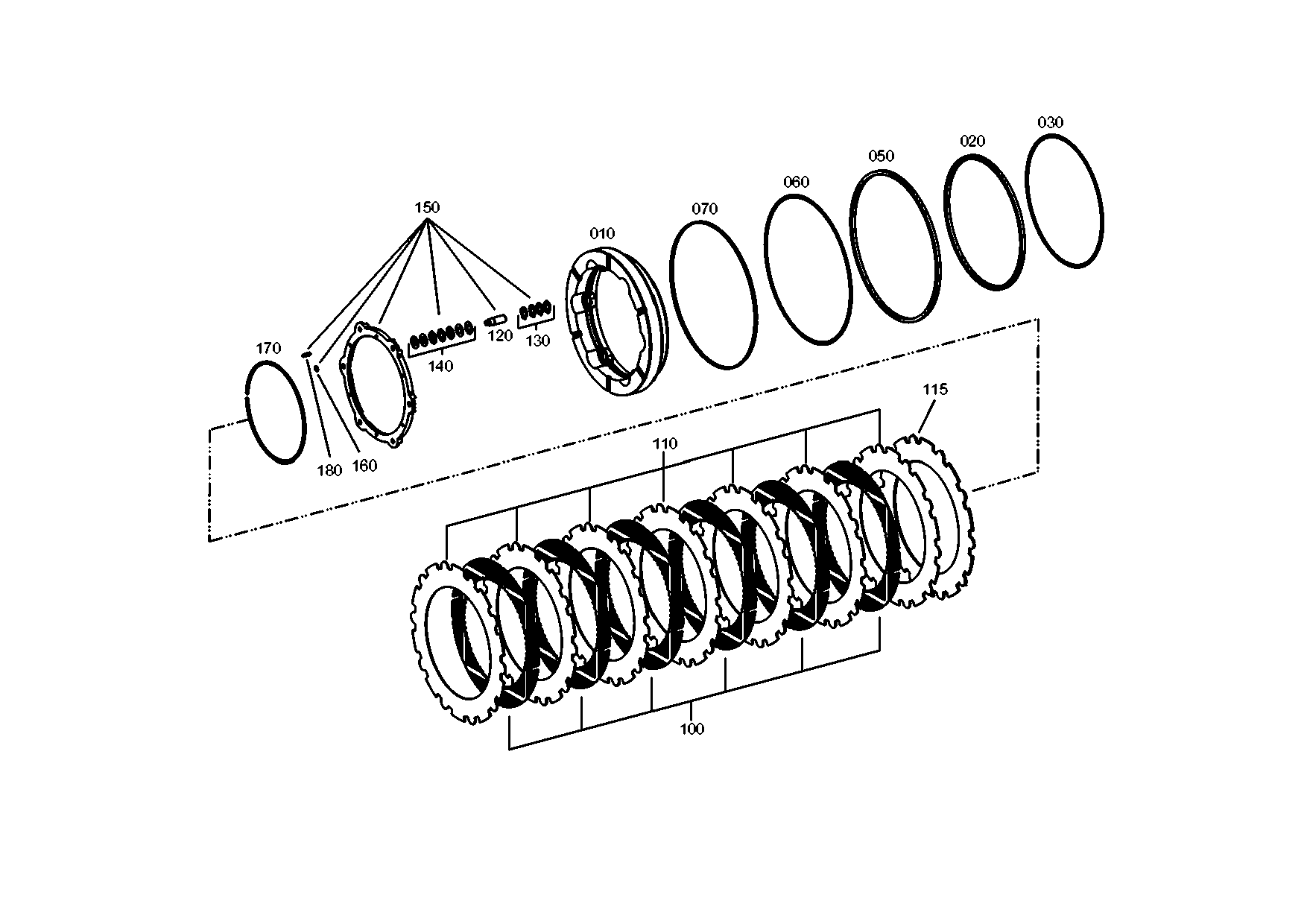 drawing for JOHN DEERE T386852 - OUTER CLUTCH DISC (figure 2)