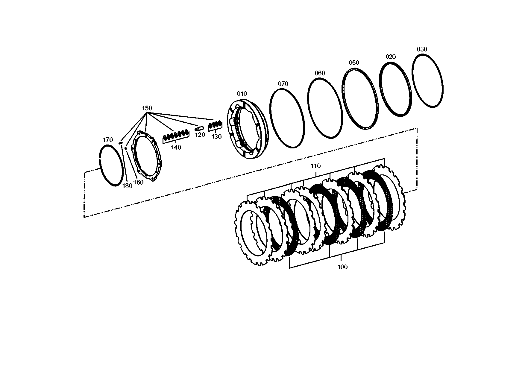 drawing for JOHN DEERE T386852 - OUTER CLUTCH DISC (figure 3)