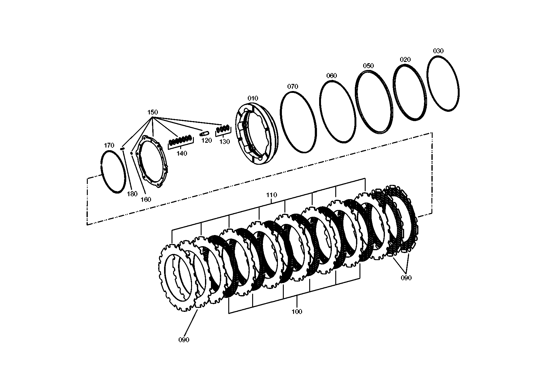 drawing for JOHN DEERE T386852 - OUTER CLUTCH DISC (figure 4)
