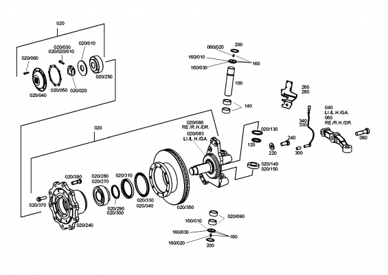 drawing for EVOBUS A0003320101 - KNUCKLE (figure 2)