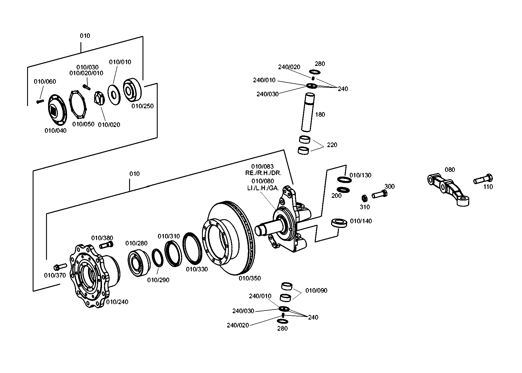 drawing for EVOBUS A0003380605 - TRACK LEVER (figure 1)