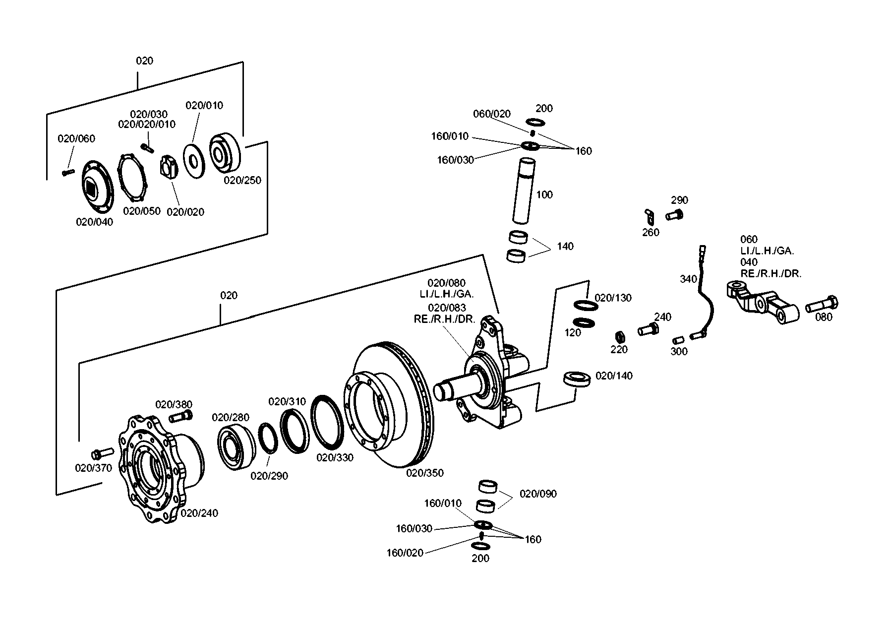 drawing for EVOBUS A0003380505 - TRACK LEVER (figure 1)