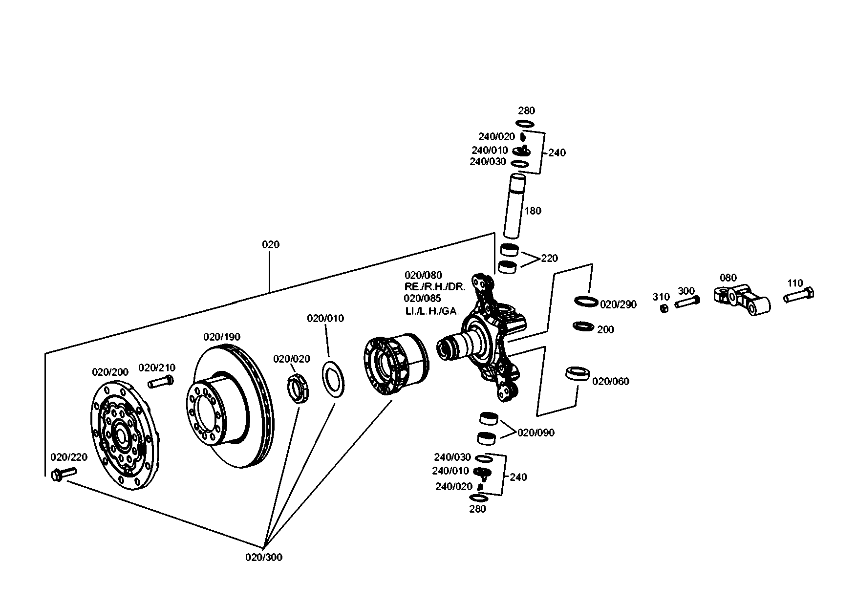 drawing for EVOBUS A0003380605 - TRACK LEVER (figure 4)