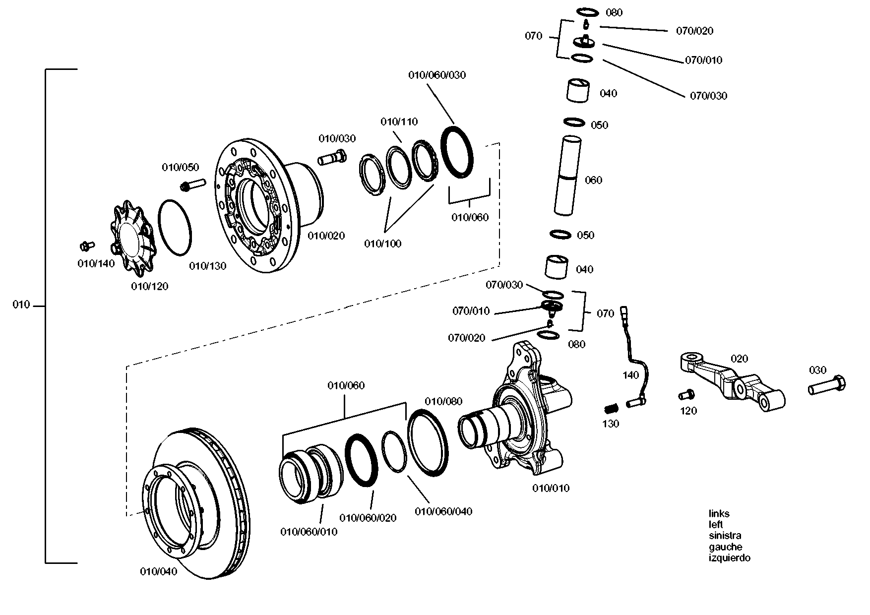 drawing for EVOBUS A0003380505 - TRACK LEVER (figure 4)