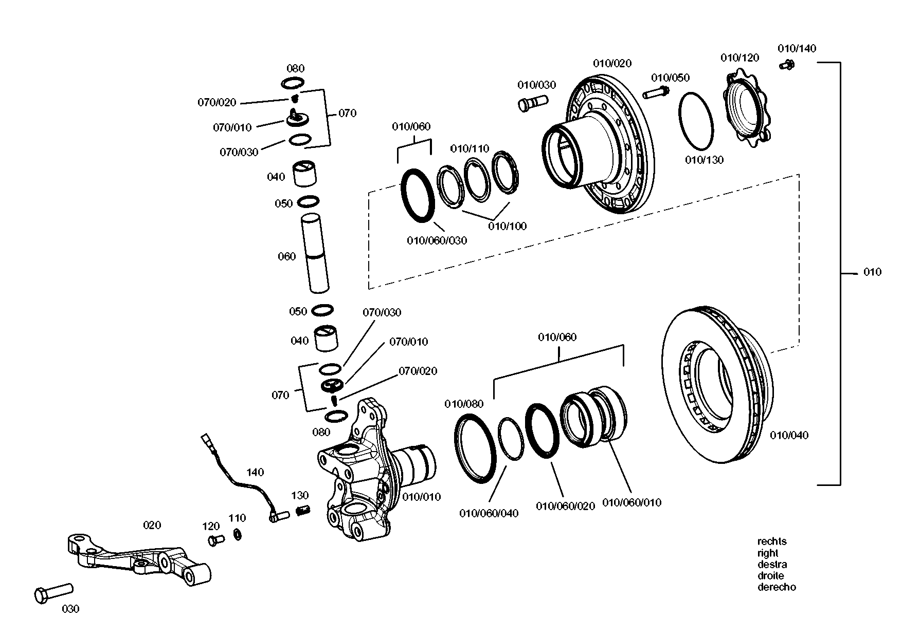 drawing for EVOBUS A0003380406 - TRACK LEVER (figure 4)