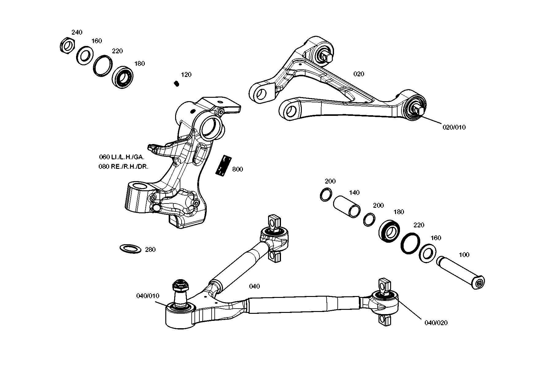 drawing for EVOBUS A0003320301 - STEERING KNUCKLE SUPPORT (figure 2)