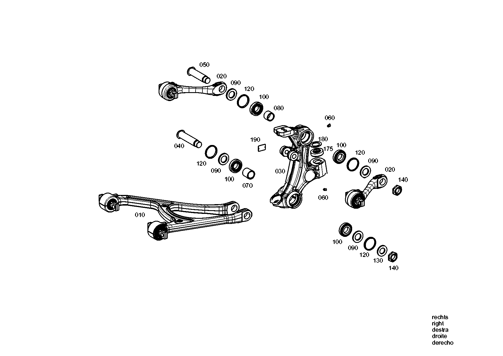 drawing for EVOBUS A6283300307 - CONTROL ARM (figure 4)