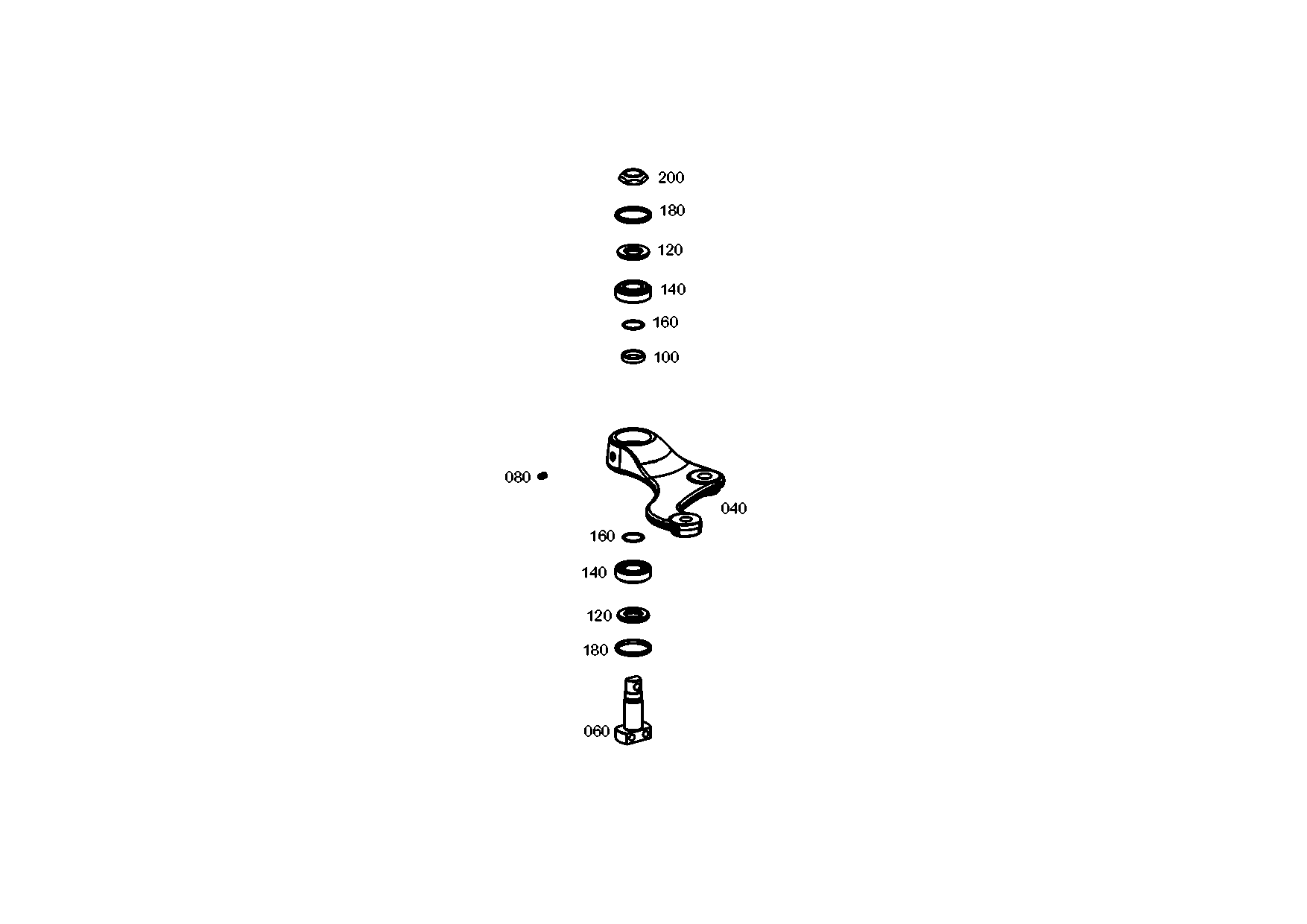 drawing for EVOBUS A6284601219 - STEERING ARM (figure 1)