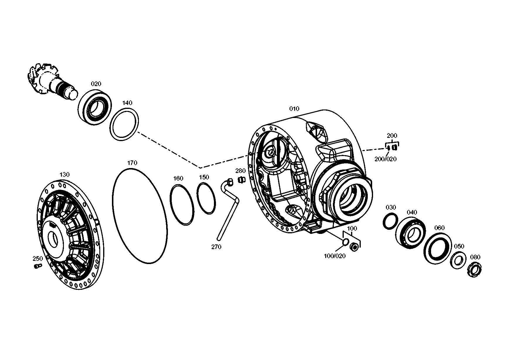 drawing for JOHN DEERE T300438 - AXLE DRIVE HOUSING (figure 3)