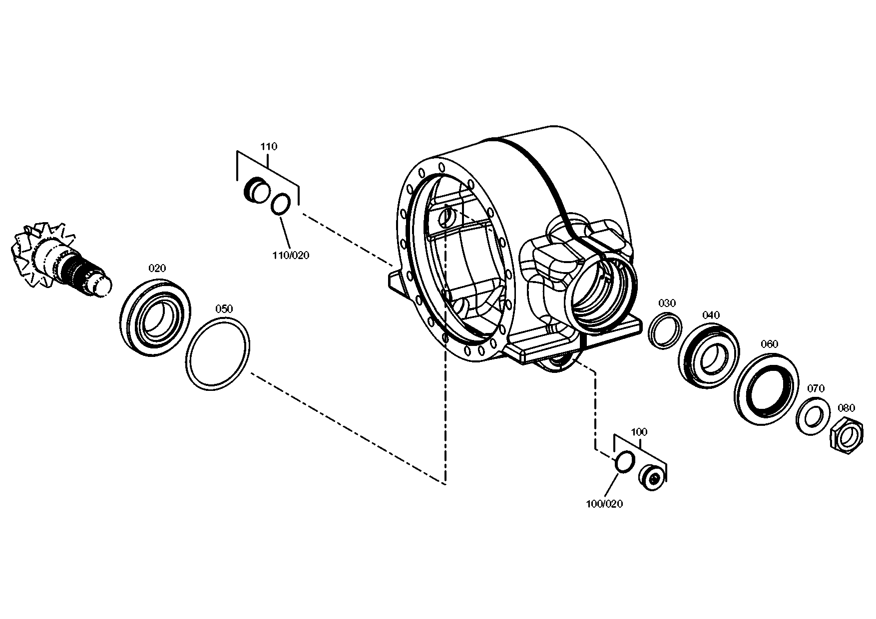 drawing for CNH NEW HOLLAND 84525576 - AXLE DRIVE HOUSING (figure 2)
