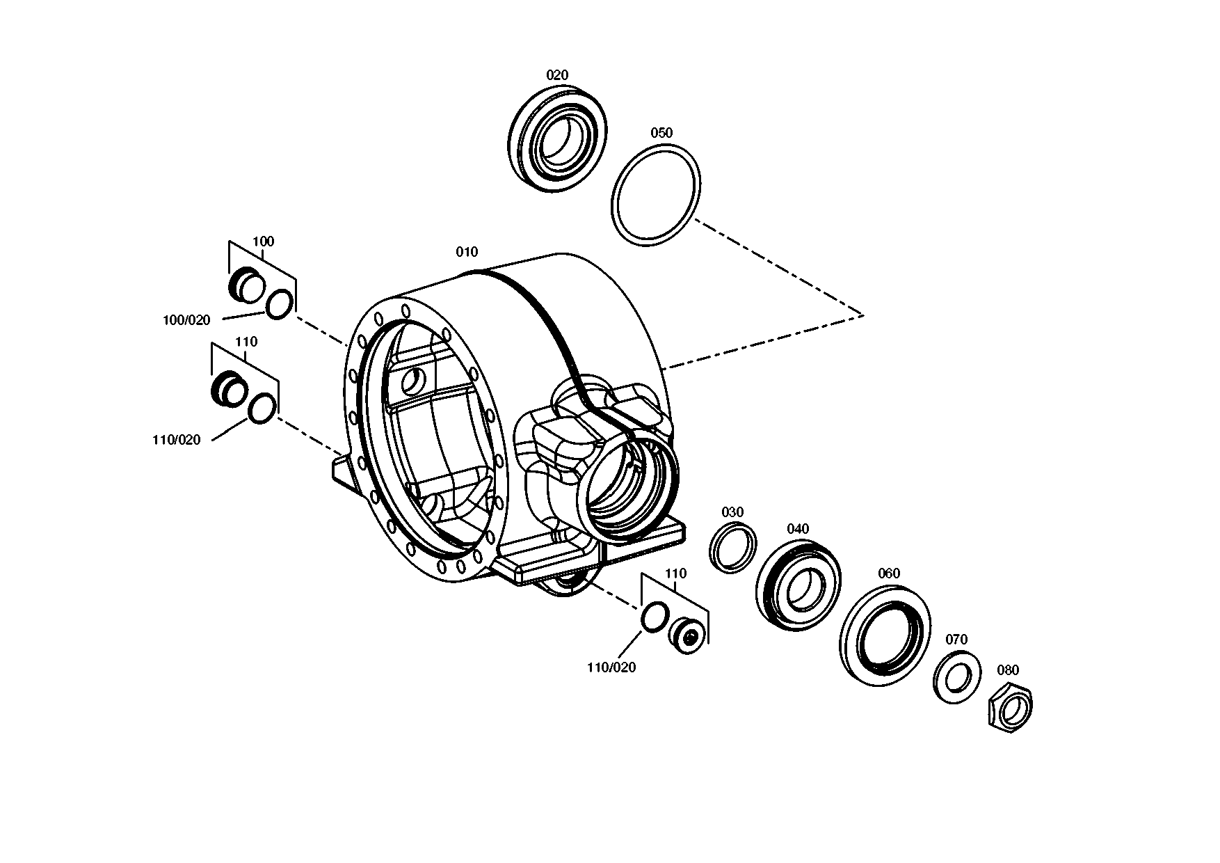 drawing for CNH NEW HOLLAND 84525576 - AXLE DRIVE HOUSING (figure 3)