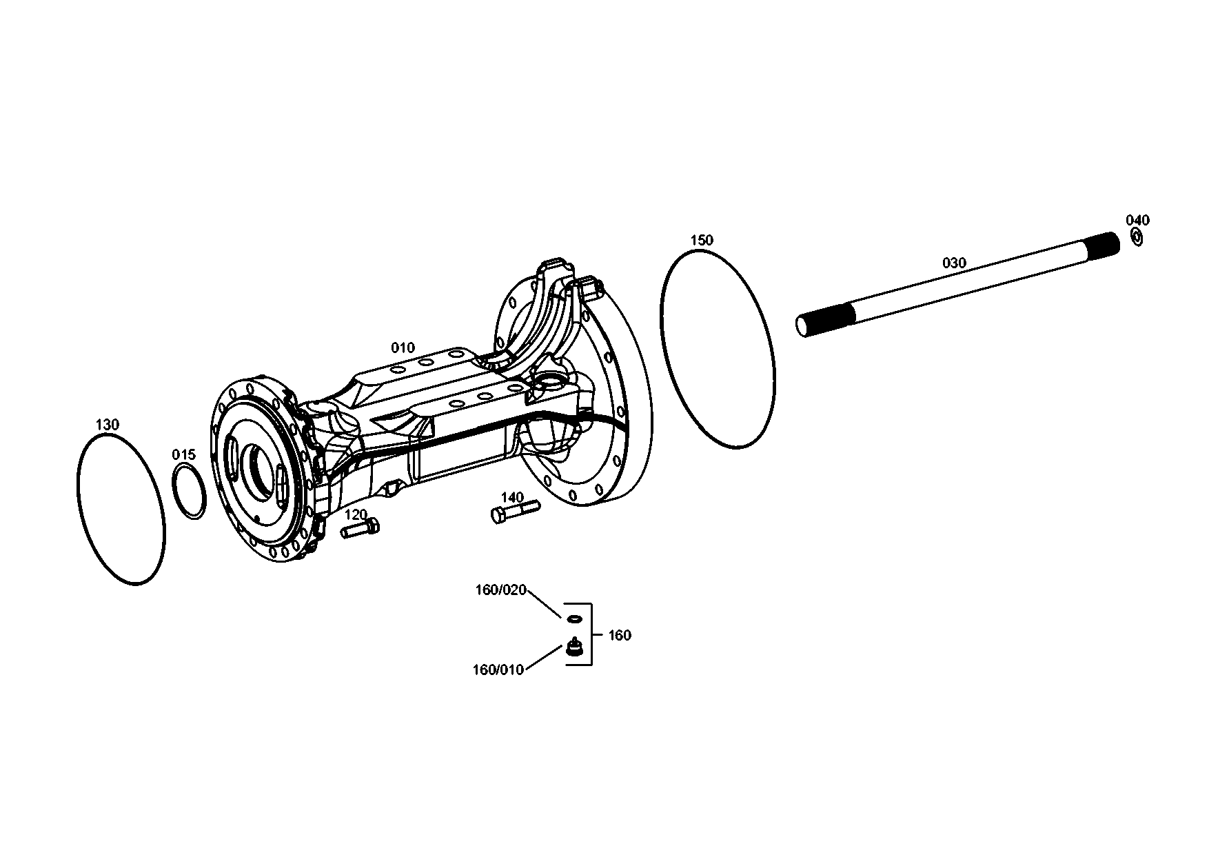 drawing for CNH NEW HOLLAND 87496679 - STUB SHAFT (figure 1)