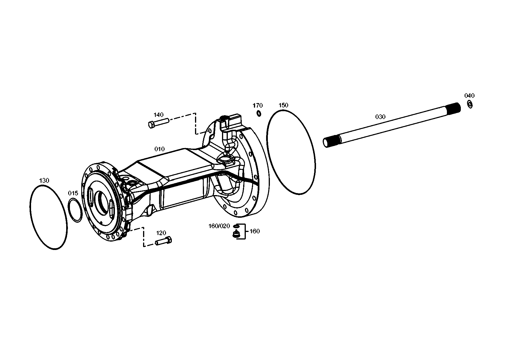 drawing for CNH NEW HOLLAND 87496679 - STUB SHAFT (figure 3)