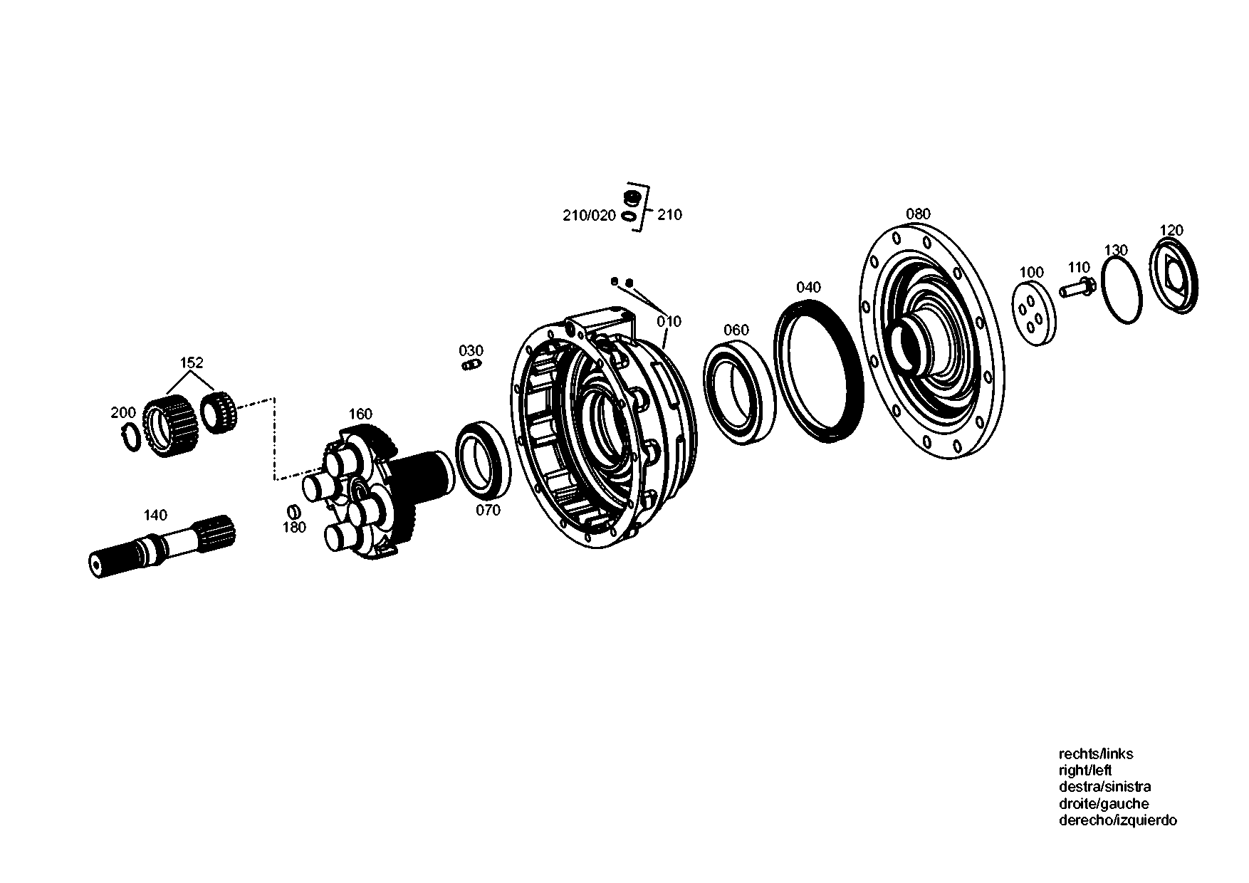 drawing for CNH NEW HOLLAND 84322840 - BRAKE HOUSING (figure 1)