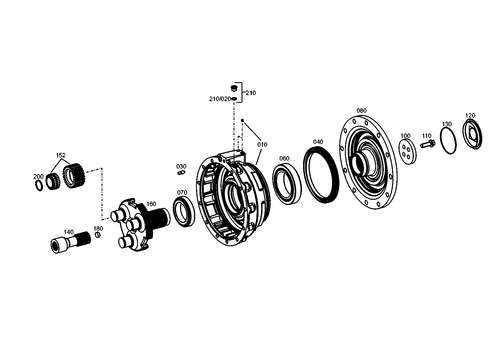 drawing for CNH NEW HOLLAND 84322840 - BRAKE HOUSING (figure 2)
