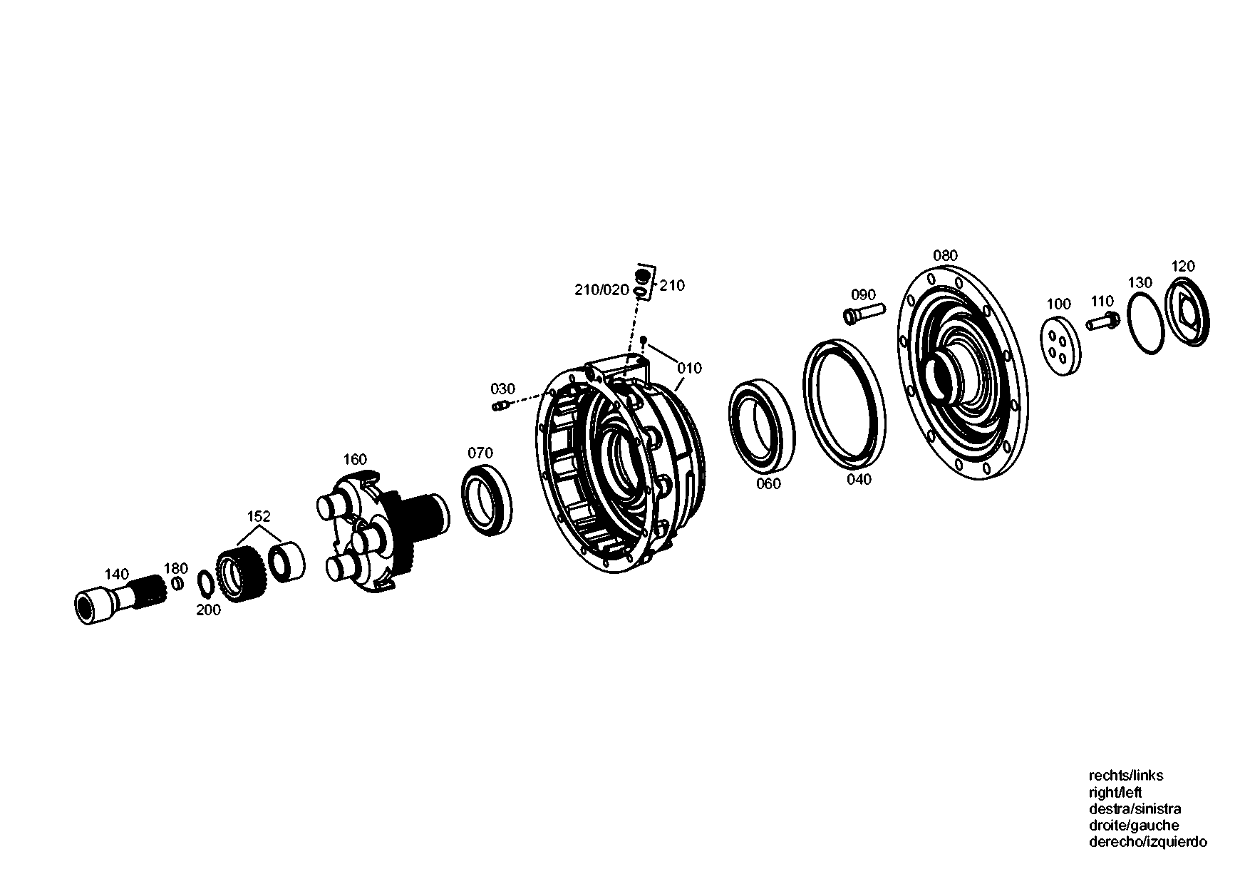 drawing for CNH NEW HOLLAND 84322840 - BRAKE HOUSING (figure 4)