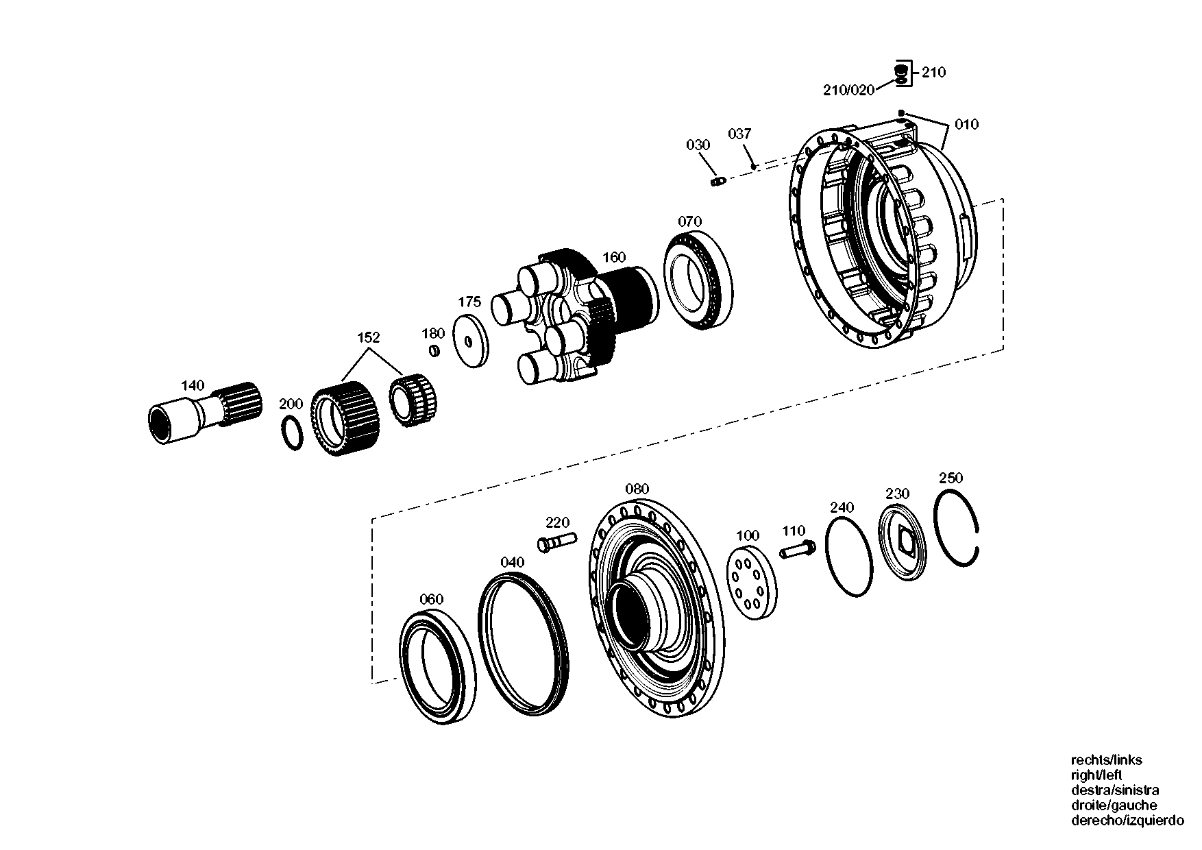 drawing for JOHN DEERE T300443 - SUN GEAR SHAFT (figure 2)