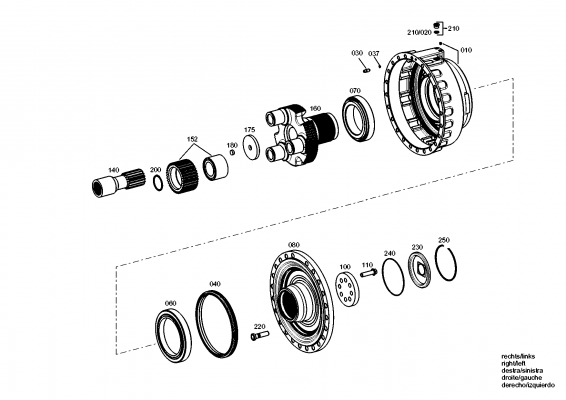 drawing for JOHN DEERE T300443 - SUN GEAR SHAFT (figure 3)