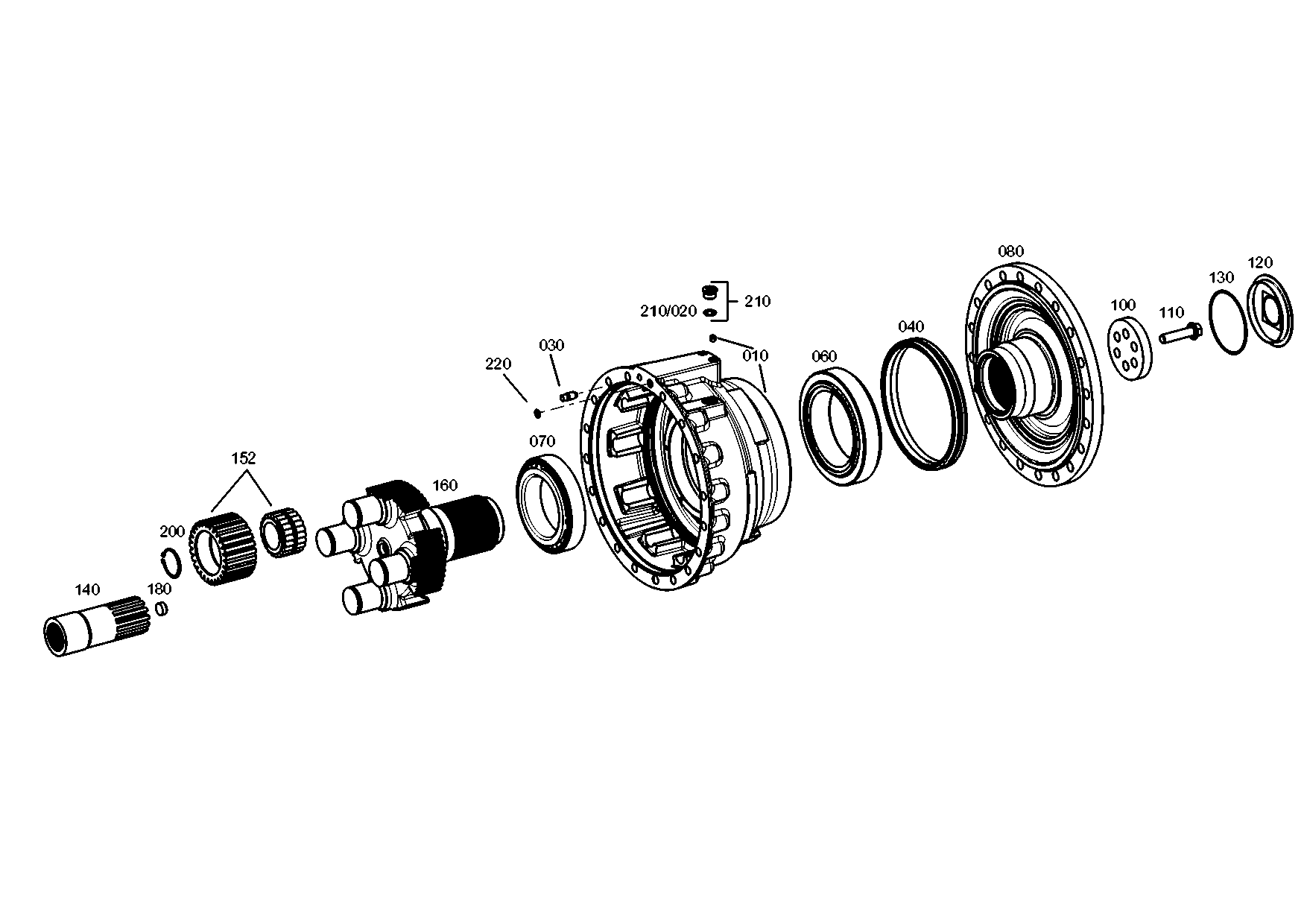 drawing for Hyundai Construction Equipment 4472-239-209 - BRAKE HOUSING (figure 5)