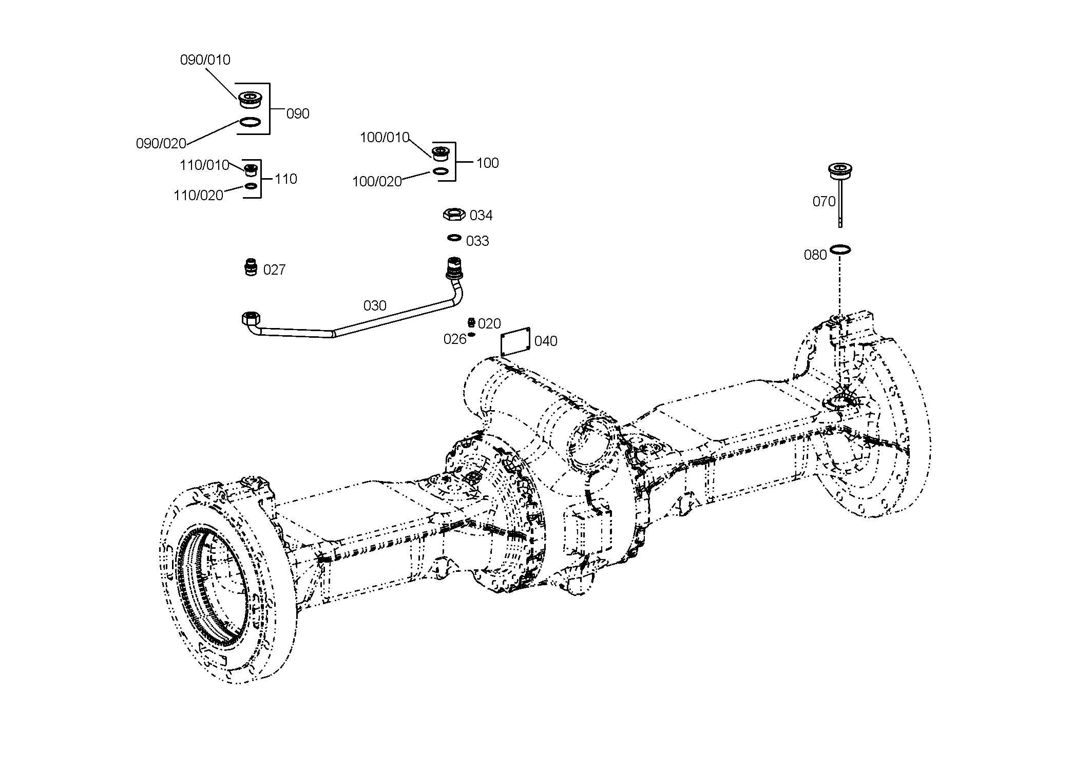 drawing for CNH NEW HOLLAND 84146573 - BRAKE TUBE (figure 1)