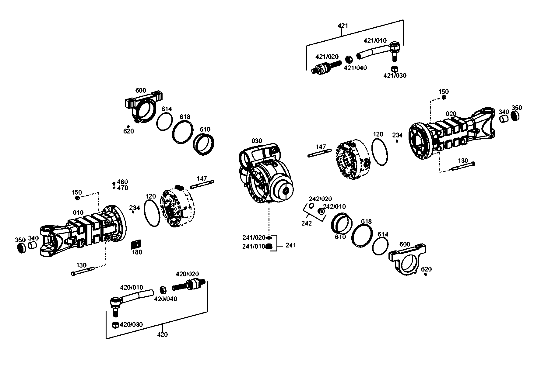 drawing for JOHN DEERE Z77221 - AXLE DR.HOUSING (figure 2)