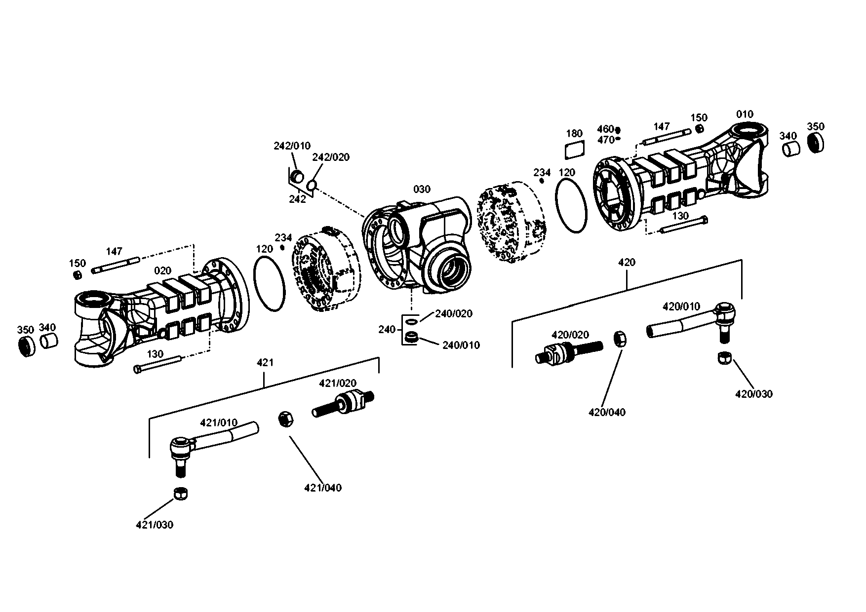 drawing for LIEBHERR GMBH A4050007CG - TIE ROD (figure 1)