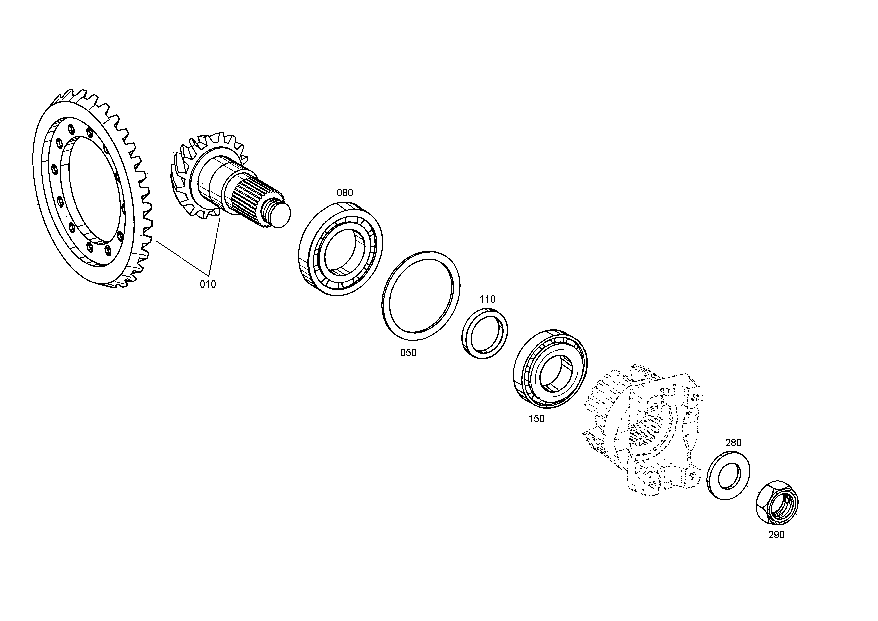 drawing for JOHN DEERE 0501393706 - SPACING WASHER (figure 1)