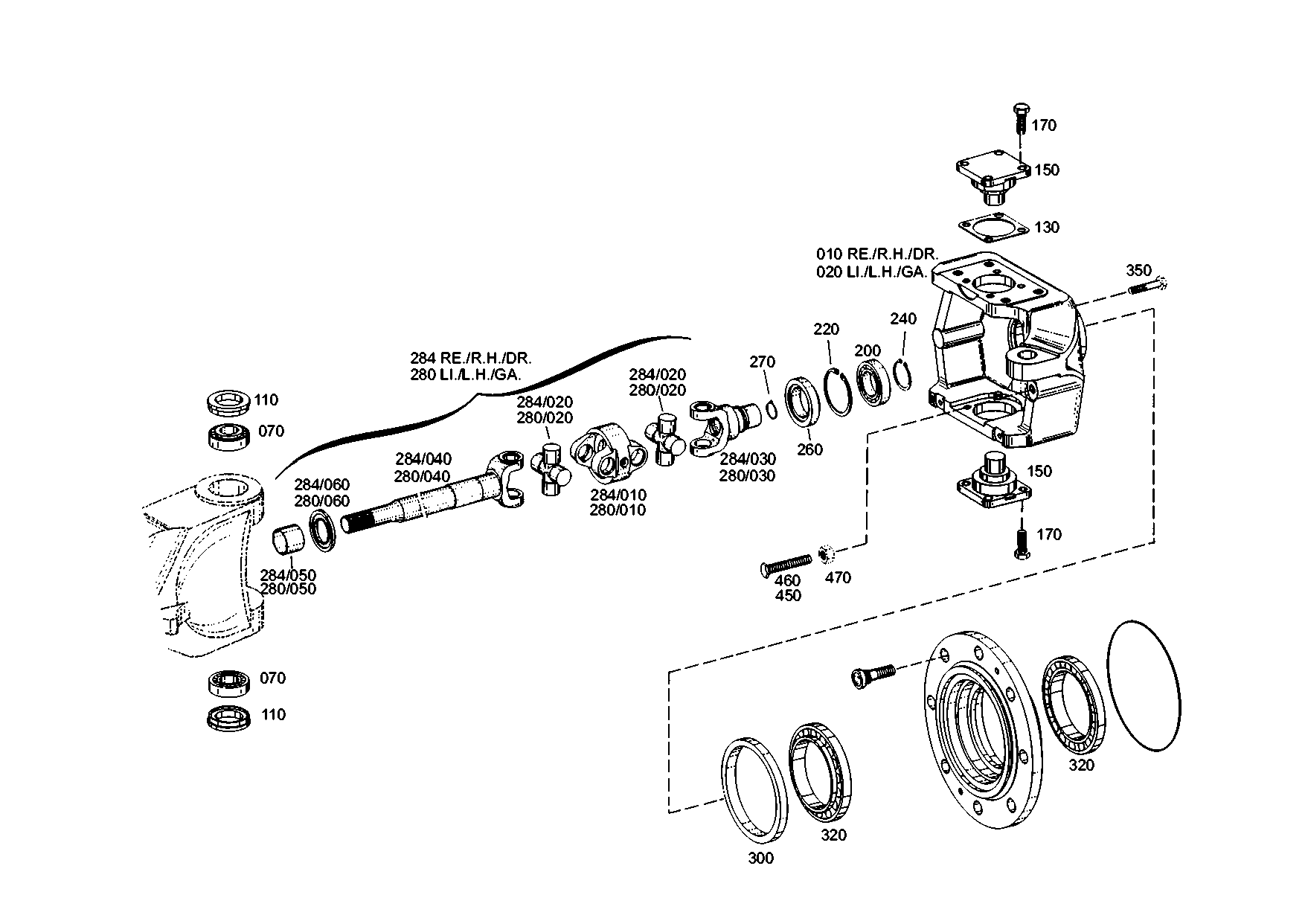 drawing for AGCO F510300021040 - JOINT HOUSING (figure 1)